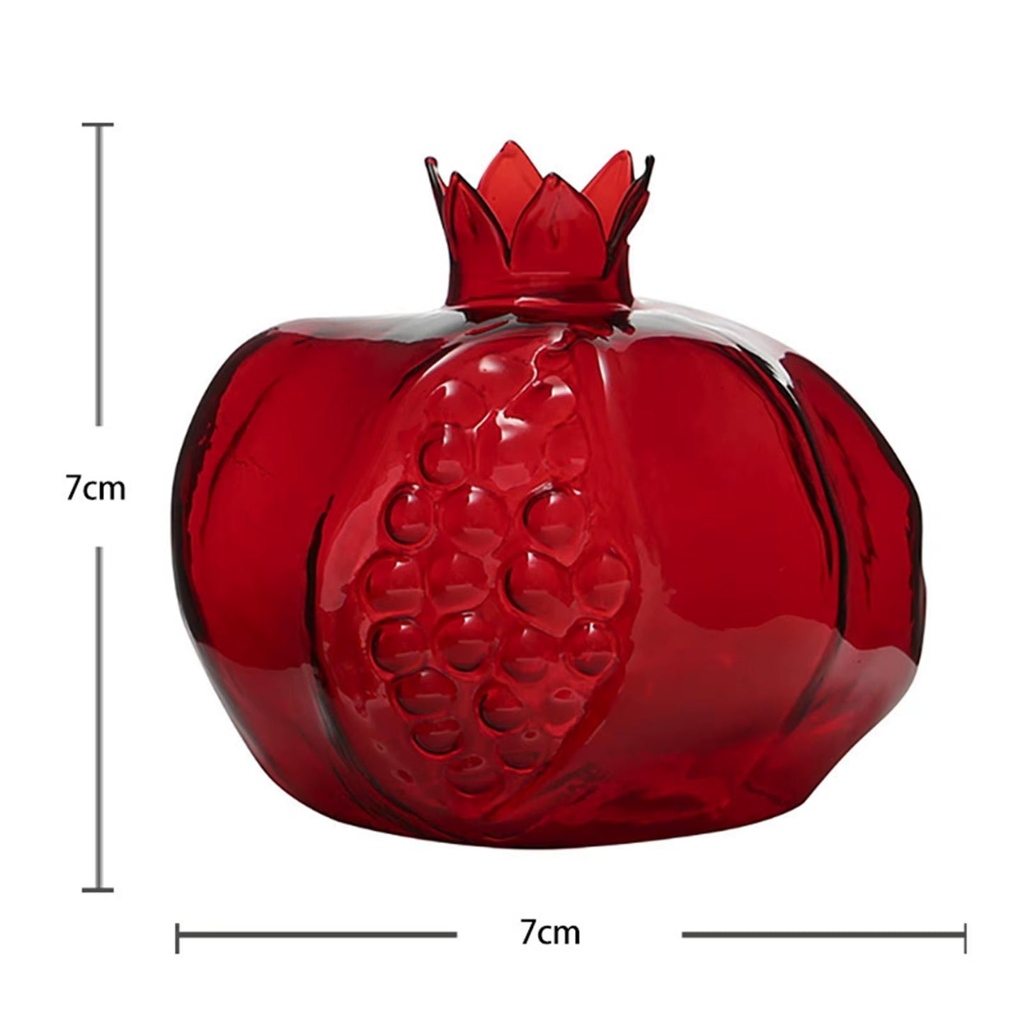 Pomegranate Glass Vase – Elegant Flower Pot for Wedding Tables and Living Room Décor
