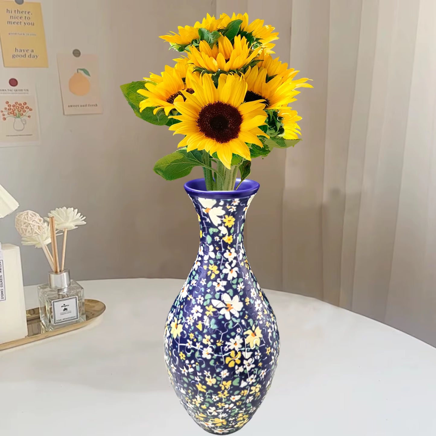 3D Puzzle Vase – Aesthetic Design for Flower Arrangements, Perfect for Room, Bedroom, Home Desk, Table, Office, and Interior Décor