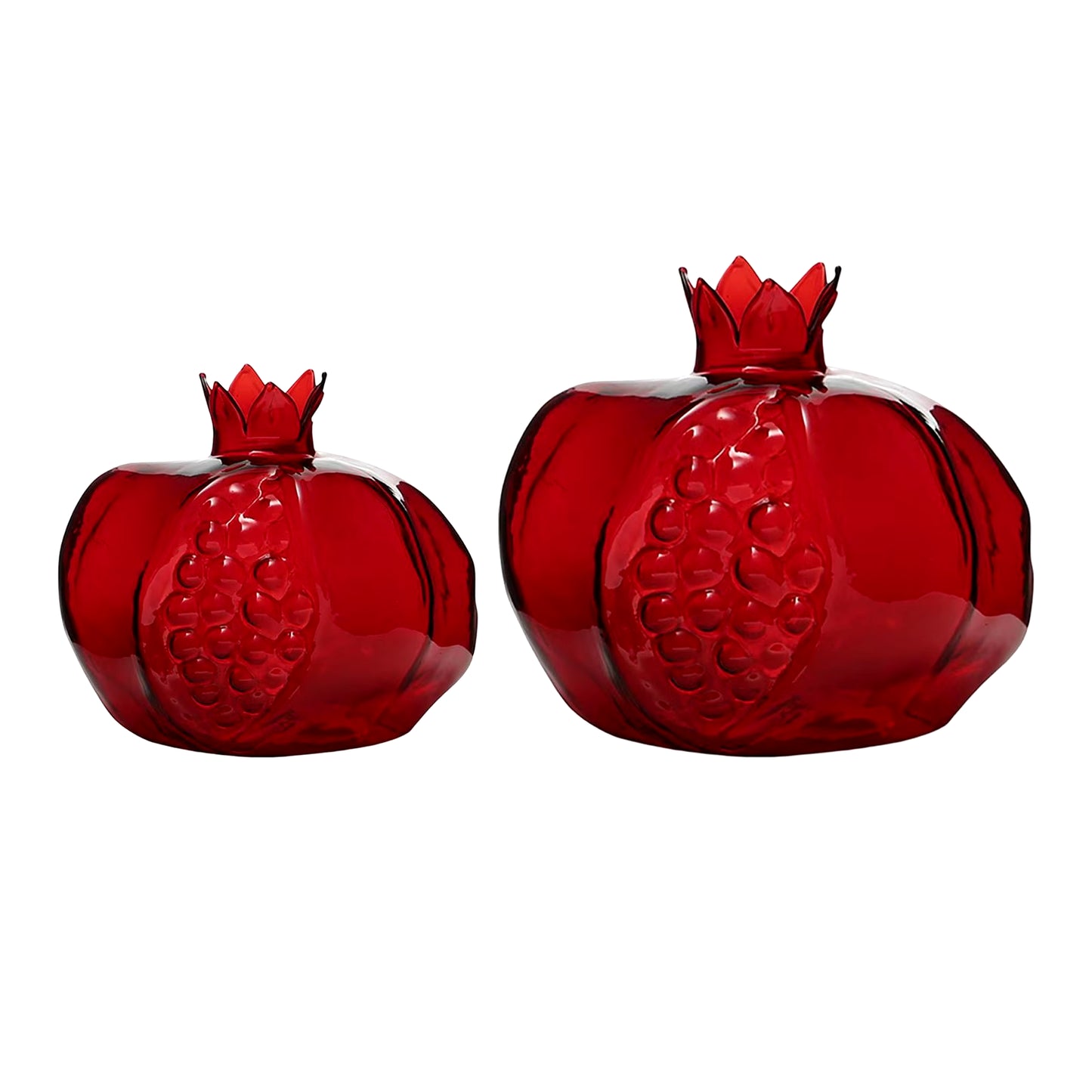 Pomegranate Glass Vase – Elegant Flower Pot for Wedding Tables and Living Room Décor