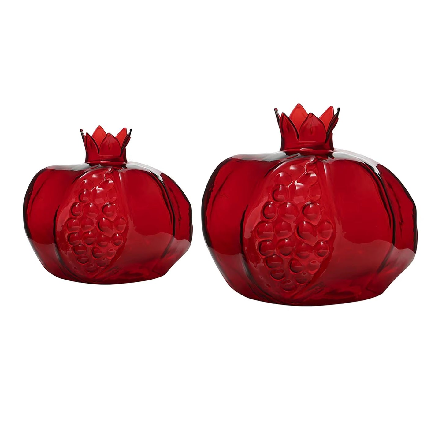 Pomegranate Glass Vase – Elegant Flower Pot for Wedding Tables and Living Room Décor