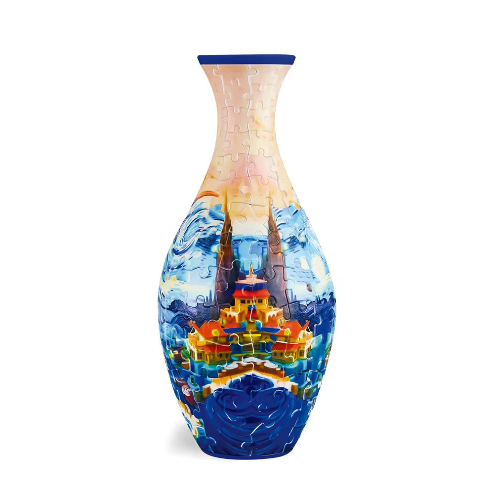 3D Puzzle Vase – Aesthetic Design for Flower Arrangements, Perfect for Room, Bedroom, Home Desk, Table, Office, and Interior Décor