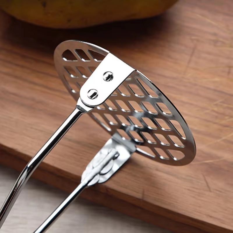 430 Potato Press Stainless Steel Potato Press Manual Masher Kitchen Gadget Potato Garlic Press