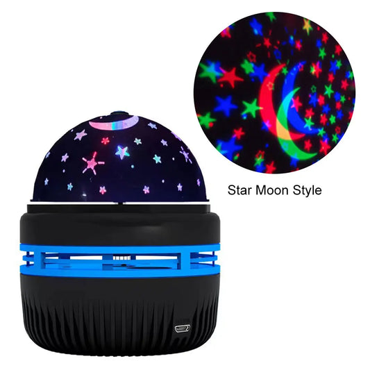 Multifunctional LED Starry Sky Projector – Rotating Night Light and Atmosphere Lamp for Bedrooms and Bedside Décor