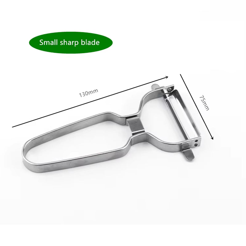 Stainless Steel Vegetable and Fruit Peeler - Wide Mouth Cabbage Grater, Salad and Potato Slicer, Ideal Kitchen Accessory and Cooking Tool.