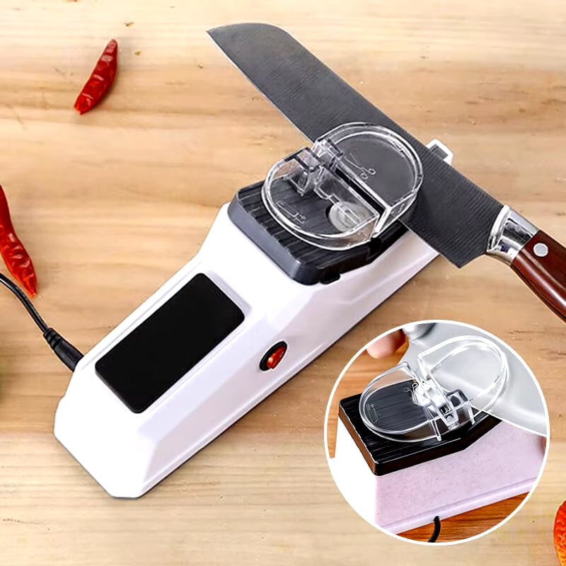 Electric Knife Sharpener - Multifunctional Kitchen Gadget for Fast 5-Second Sharpening and Polishing.