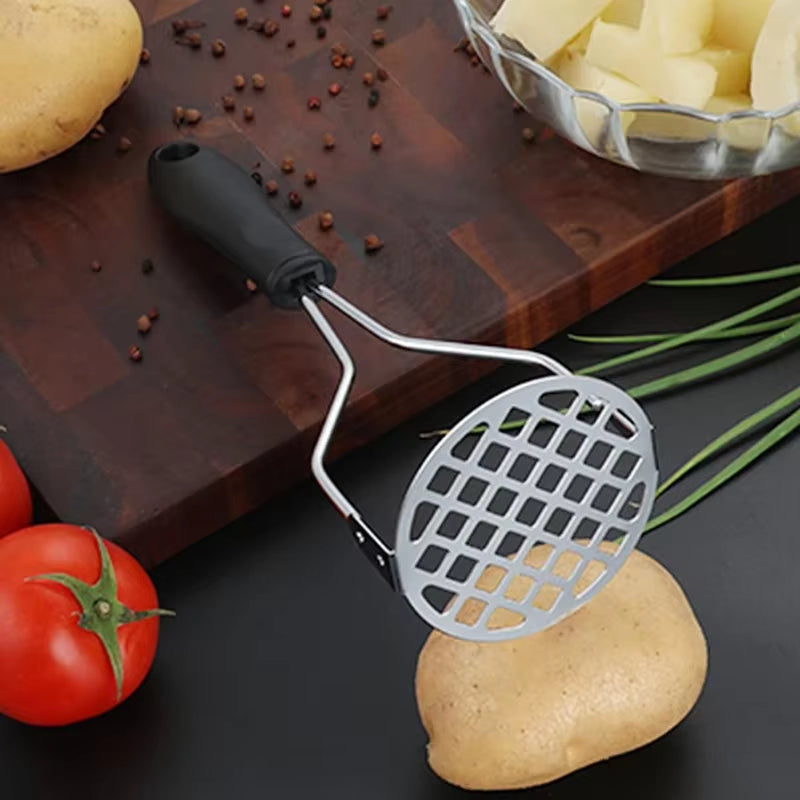 430 Potato Press Stainless Steel Potato Press Manual Masher Kitchen Gadget Potato Garlic Press