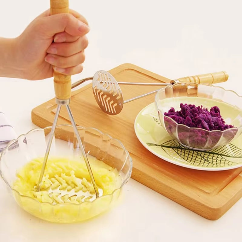 430 Potato Press Stainless Steel Potato Press Manual Masher Kitchen Gadget Potato Garlic Press