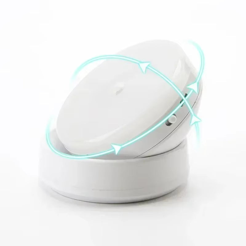  Rechargeable Wireless LED Night Lamp with Motion Sensor – 360° Rotating Magnetic Design for Kitchen, Bedroom, and Bedside Table