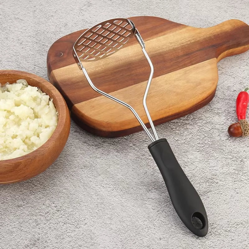 430 Potato Press Stainless Steel Potato Press Manual Masher Kitchen Gadget Potato Garlic Press