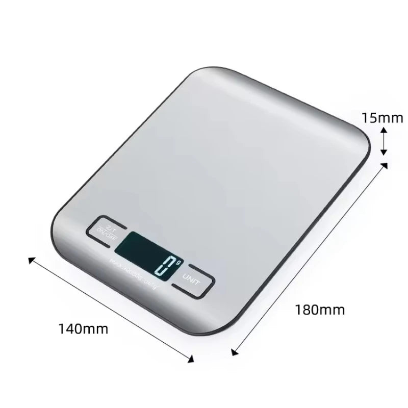 Digital Kitchen Scale with LED Display, 5kg/1g Capacity - Stainless Steel Panel, Multifunctional Electronic Scale for Home, Jewelry, Food, Snacks, and Baking.