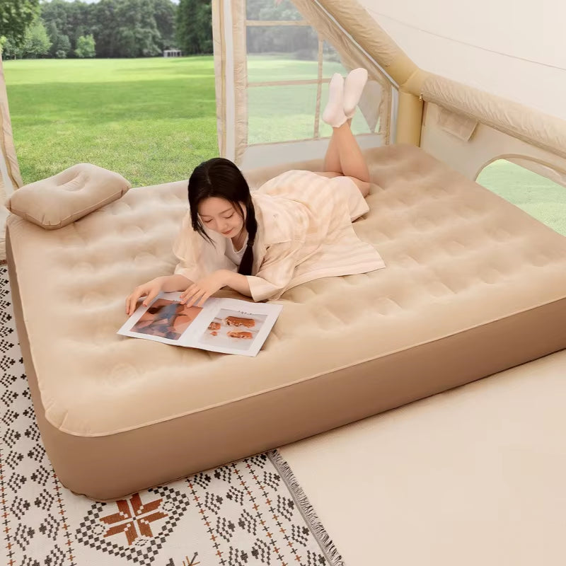 Automatic Inflatable Mattress - Portable Folding Bed for Home, Outdoor Camping, and Tent Use. Durable and Convenient for Comfortable Rest Anywhere.