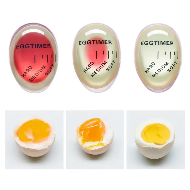 1Pc Egg Timer - Kitchen Electronic Gadget for Perfectly Cooked Eggs. Color-Changing Resin Tool for Soft or Hard-Boiled Eggs, Eco-Friendly and Easy to Use.